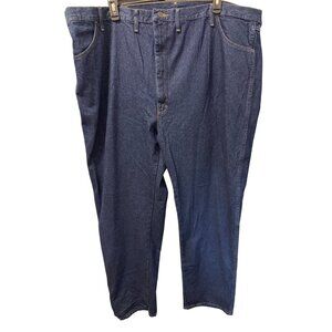 Rustler By Wrangler Mens Regular Fit Jeans 52x32 Blue Denim Cotton Made In Mexic